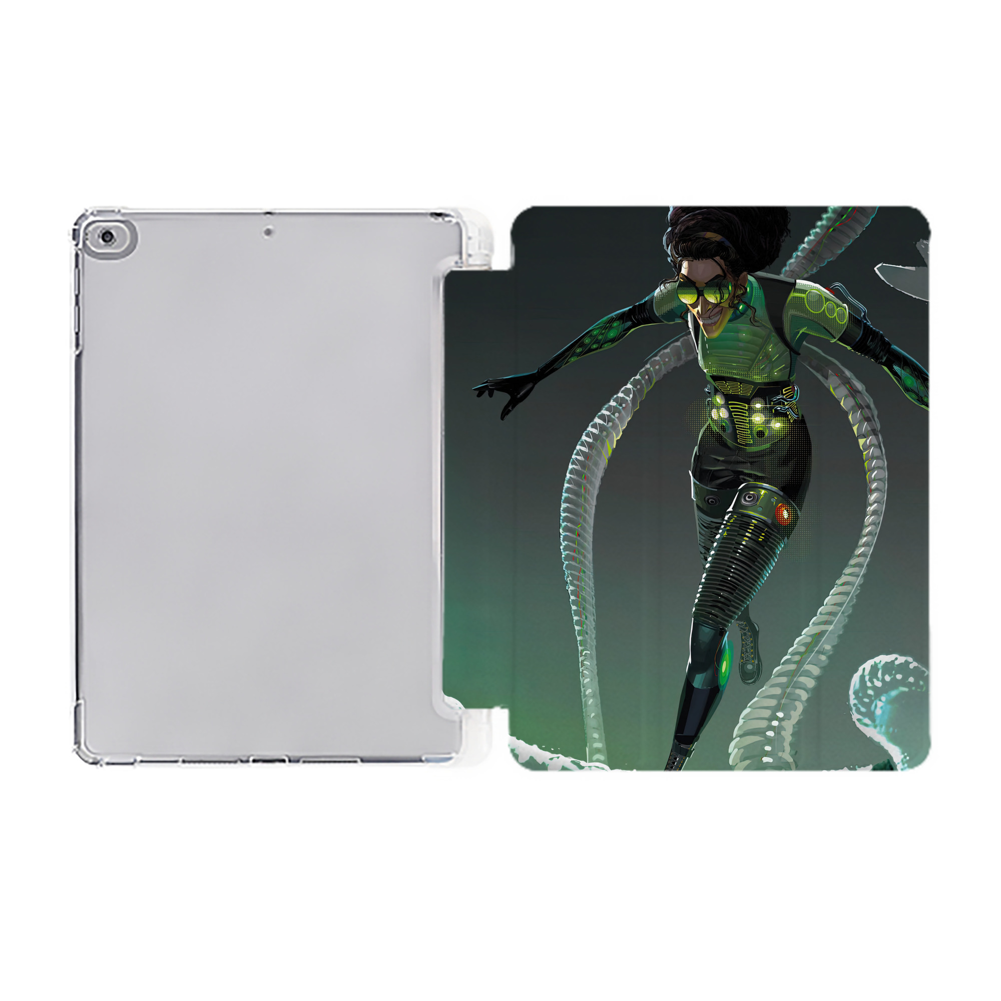 （画像用） Spider Man スパイダーマン IPad ケース ペン収納付き 三つ折りスタンド PUレザー×シリコン 対応機種9.5/10.5/10.9インチ